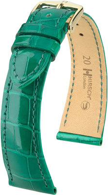 Bracelet en cuir vert Hirsch London M 04307140 (cuir d'alligator) HIrsch selection