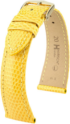 Bracelet en cuir jaune Hirsch London L 04366072-1 (cuir de lézard) Hirsch sélection