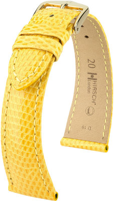 Bracelet en cuir jaune Hirsch London M 04366172-1 (cuir de lézard) Hirsch sélection