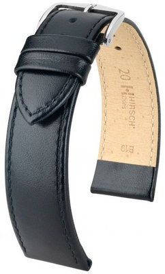 Bracelet en cuir noir Hirsch Osiris M 03475150-2 (Teletina)