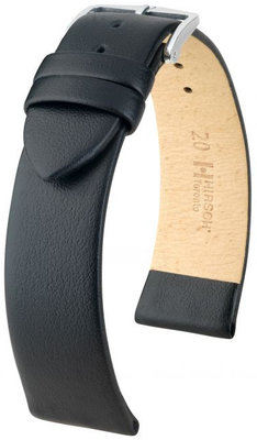 Bracelet en cuir noir Hirsch Toronto M 03702150-2 (Teletina)