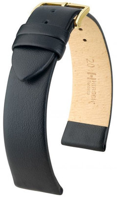 Bracelet en cuir noir Hirsch Toronto M 03702150OE-1 (Teletina) Open End