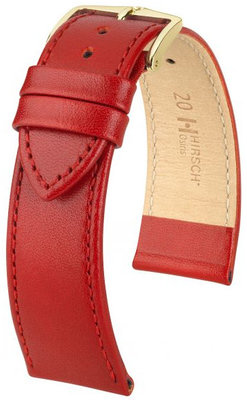 Bracelet en cuir rouge Hirsch Osiris M 03475120-1 (Teletina)