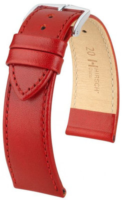 Bracelet en cuir rouge Hirsch Osiris M 03475120-2 (Teletina)