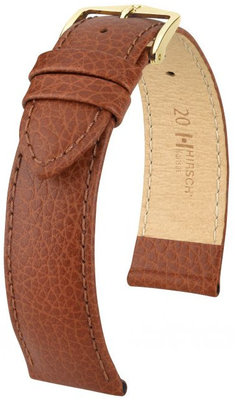 Bracelet en cuir marron Hirsch Kansas M 01502170-1 (Teletina)