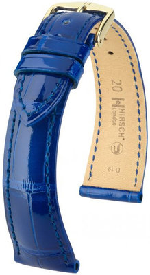 Bracelet en cuir bleu Hirsch London L 04207082-1 (cuir d'alligator) Hirsch Selection