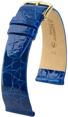 Bracelet en cuir bleu Hirsch Prestige L 02208085-1 (Cuir de crocodile) Hirsch Selection