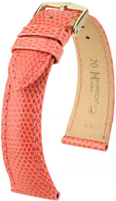 Bracelet en cuir orange Hirsch London M 04266122-1 (cuir de lézard) Hirsch Selection