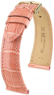 Bracelet en cuir rose Hirsch London L 04307023-1 (cuir d'alligator) Hirsch Selection