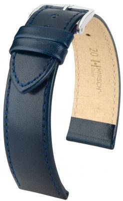 Bracelet en cuir bleu foncé Hirsch Osiris L 03475080-2 (Teletina)