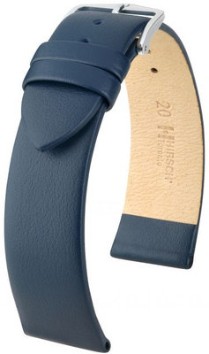 Bracelet en cuir bleu foncé Hirsch Toronto L 03702080-2 (Teletina)