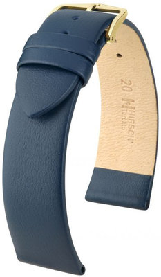 Bracelet en cuir bleu foncé Hirsch Toronto M 03702180-1 (Teletina)