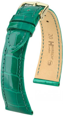 Bracelet en cuir vert Hirsch London L 04207040-1 (cuir d'alligator) Hirsch Selection