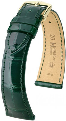 Bracelet en cuir vert Hirsch London L 04207041-1 (cuir d'alligator) Hirsch Selection