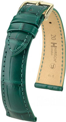 Bracelet en cuir vert Hirsch London L 04207049-1 (cuir d'alligator) Hirsch Selection