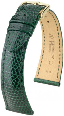 Bracelet en cuir vert Hirsch London L 04266040-1 (cuir de lézard) Hirsch Selection