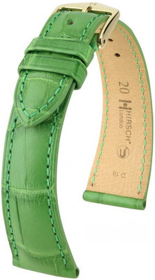 Bracelet en cuir vert Hirsch London M 04207142-1 (cuir d'alligator) Hirsch Selection