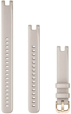 Bracelet Garmin Lily, silicone, beige, boucle dorée