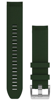 Bracelet Garmin MARQ, silicone, vert, boucle argentée