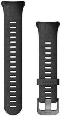 Bracelet Garmin Forerunner 45S, silicone, noir, boucle argentée