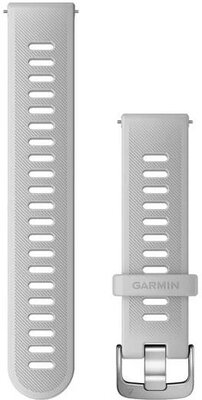 Garmin Quick Release Strap 20mm, silicone, Whitestone, boucle argentée (Venu, Venu Sq, Venu 2 plus, etc.)