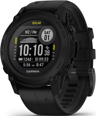 Garmin Descent G1 Solar, noir (+ sangle extra longue de rechange)