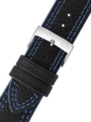 Bracelet en cuir noir et bleu Morellato Futnet M 5484D14.865