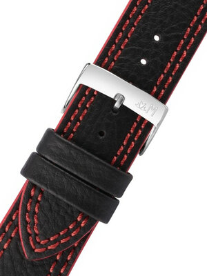 Bracelet en cuir noir et rouge Morellato Futnet M 5484D14.883