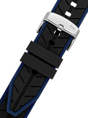 Bracelet en silicone noir et bleu Morellato Sesia M 4985187.862