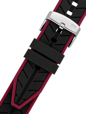 Bracelet en silicone noir et rose Morellato Sesia M 4985187.882