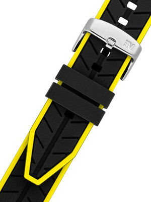 Bracelet en silicone noir et jaune Morellato Sesia M 4985187.897