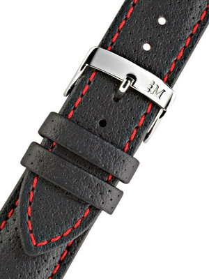 Bracelet en cuir noir et rouge Morellato Race M 4909C18.883