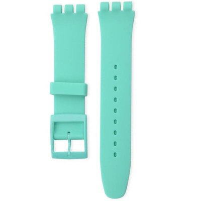 Bracelet unisexe en silicone menthe pour Swatch 19mm