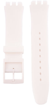 Bracelet unisexe en silicone blanc pour montres Swatch