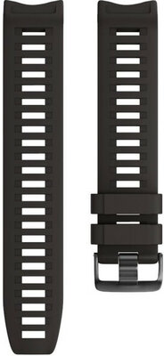 Bracelet pour Garmin Instinct, silicone, noir, boucle noire