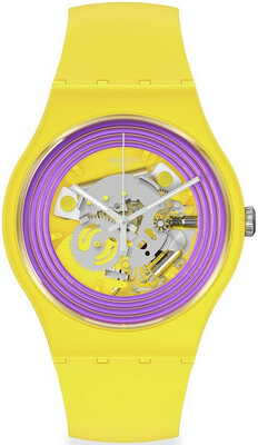 Swatch Purple Rings Yellow SO29J100