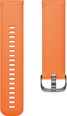 Bracelet Quick Release 22mm, silicone, orange, boucle noire (Garmin Venu, Forerunner 255, Vívoactive 4, etc.)