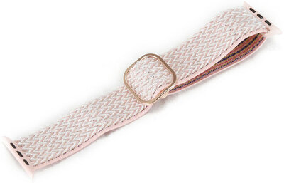 Bracelet pour Apple Watch, nylon, rose, boucle en or rose (boîtiers 42/44/45mm)