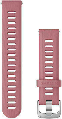 Garmin Quick Release Strap 18mm, silicone, rose, boucle argentée (Venu 2S, Vívoactive 4S, Vívomove 3S)