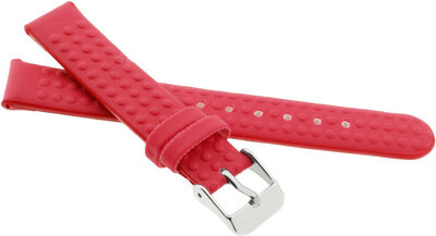 Bracelet en silicone pour enfants 14 mm, rouge, à motifs, boucle argentée