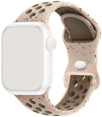 Bracelet pour Apple Watch 38/40/41mm, silicone sport, beige