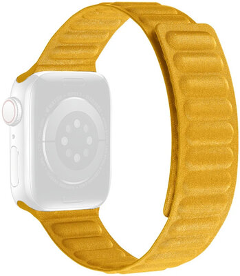 Bracelet pour Apple Watch 42/44/45mm, textile à traction magnétique, jaune