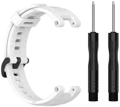 Sangle pour Amazfit T-Rex Pro, silicone, blanc + accessoires de remplacement