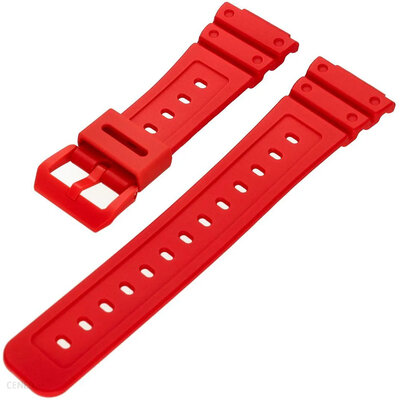 Bracelet pour Casio, résine, rouge, boucle rouge (pour modèle GA-2100)