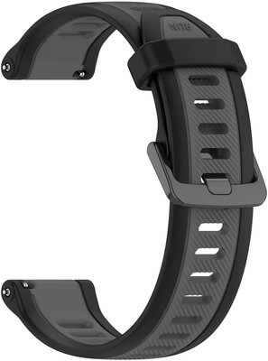 Bracelet silicone Ricardo 20mm (Garmin Venu, Venu Sq, Venu Sq 2, Venu 2 plus, etc.), noir, attache rapide