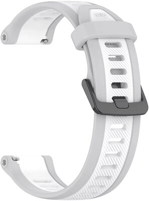 Bracelet silicone Ricardo 20mm (Garmin Venu, Venu Sq, Venu Sq 2, Venu 2 plus, etc.), gris, Quick Release