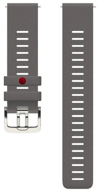 Bracelet silicone Polar 22mm, gris, taille M/L