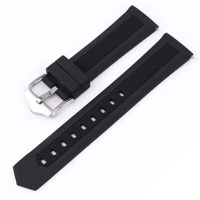 Bracelet en silicone Ricardo, noir, attache rapide