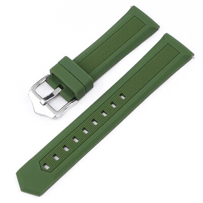 Bracelet Ricardo en silicone, vert, fermeture rapide