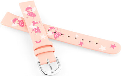 Bracelet en cuir JVD RJ7223.1 14mm, rose, enfants